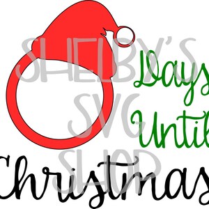 Days Until Christmas Chart - svg eps dxf png pdf