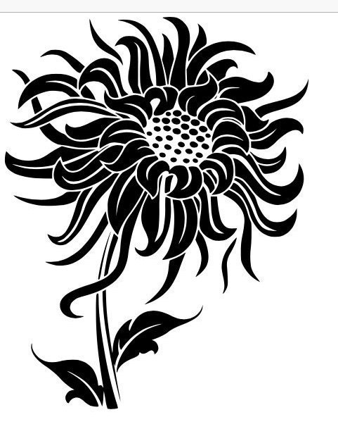 Download Sunflower SVG B&W and Color | Etsy