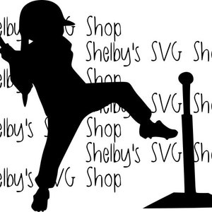 T-Ball Girl Silhouette - Teeball - Teeball - SVG-Datei