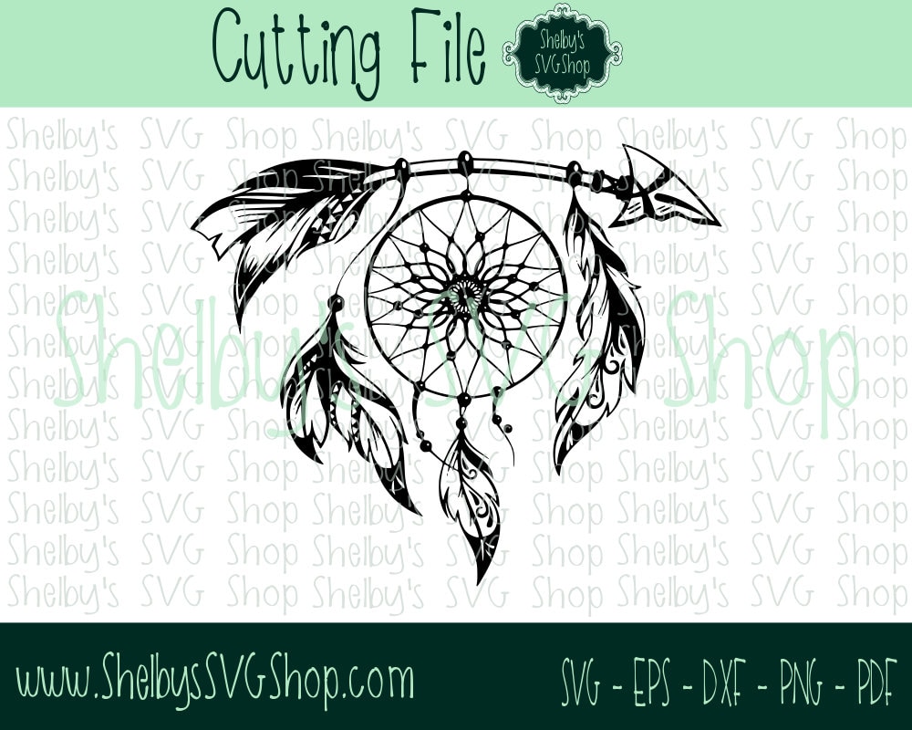 Download Arrow Dream Catcher Cutting File svg eps dxf png pdf | Etsy