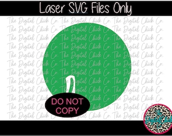 Circle Drink Tag Pincher Clip SVG, GLOWFORGE,  Laser Ready