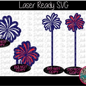 Fireworks Tag Pincher Clip & Swizzle Stick SVG - GLOWFORGE  Laser Ready