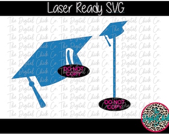 Graduation Cap Drink Tag Pincher Clip & Swizzle Stick SVG - GLOWFORGE  Laser Ready, Grad  Cap