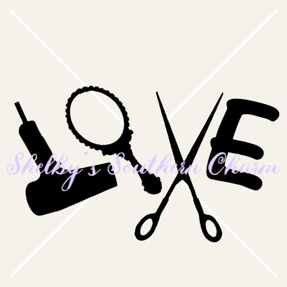 Download Hair Dresser Love Svg Eps Dxf Files Etsy