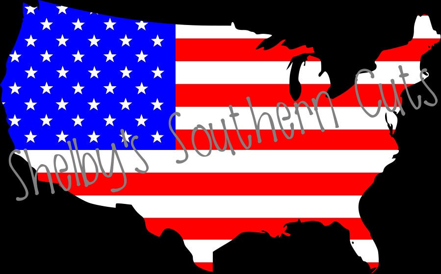 Download American Flag Usa Outline Svg File Etsy
