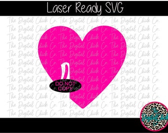 Heart Drink Tag Pincher Clip SVG - GLOWFORGE  Laser Ready