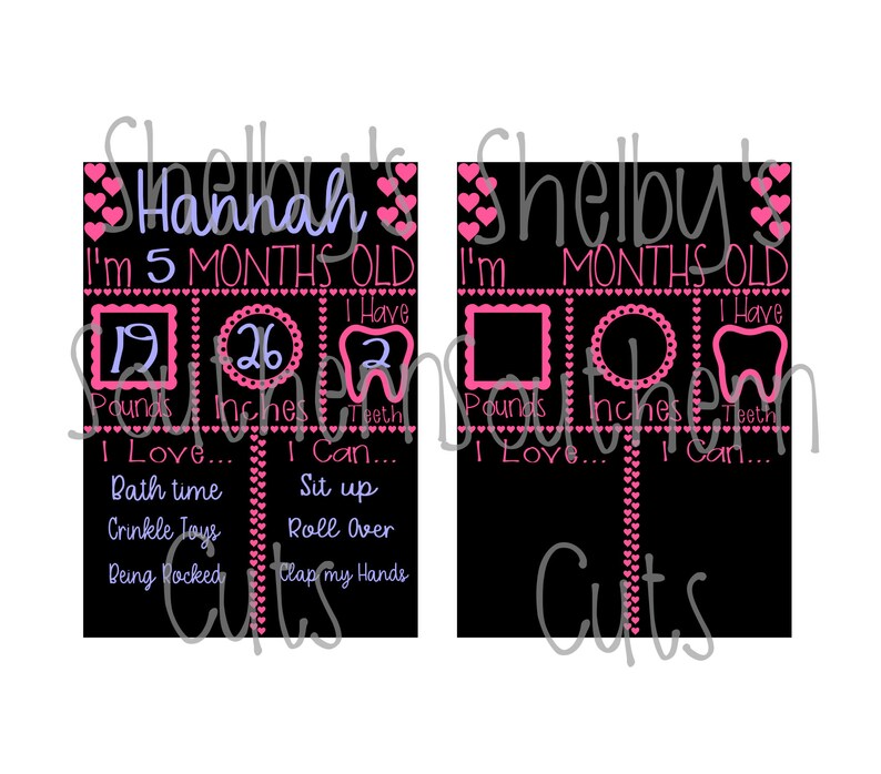 Download Baby Monthly Milestone Board | Etsy