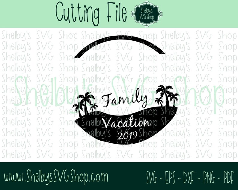 Download Family Vacation 2018 & 2019 Beach Themed SVG Font | Etsy