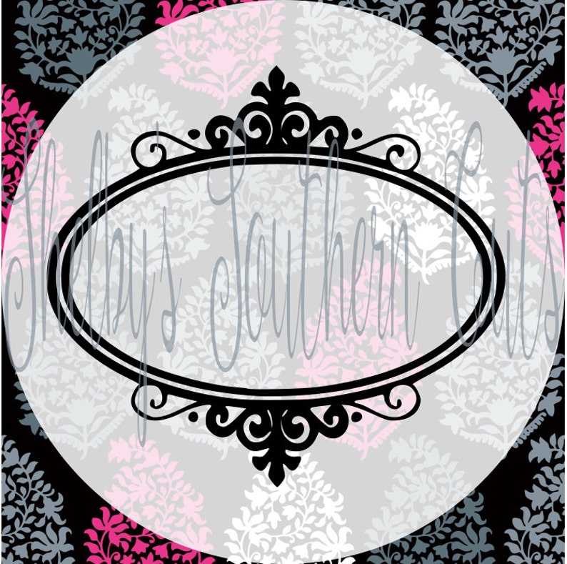 Download Fancy Monogram Frame SVG EPS DXF digital files | Etsy