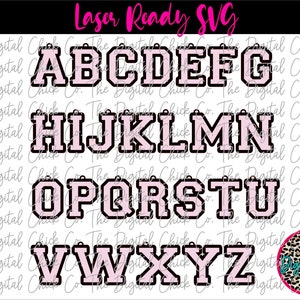 Varsity Letter Keychain SVG, GLOWFORGE,  Laser Ready