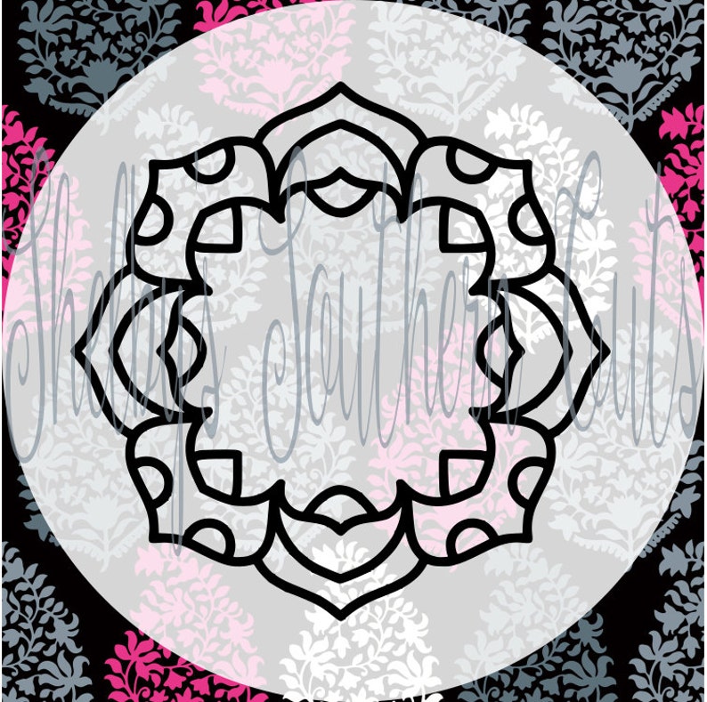 Simple Monogram Mandala SVG DXF EPS digital files | Etsy