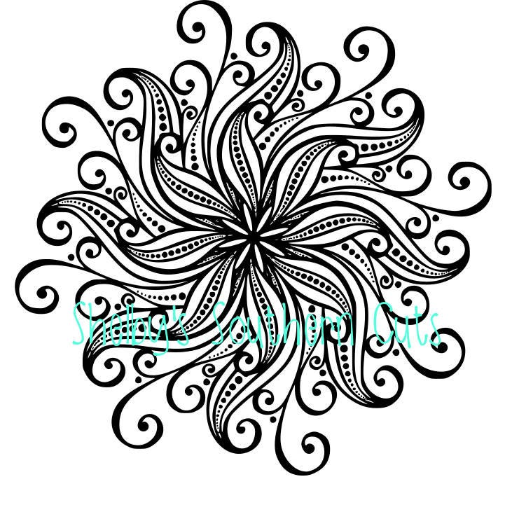 Download Flower Mandala Svg Etsy