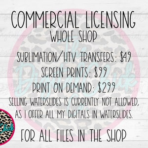 Commercial Licensing for Whole Shop
