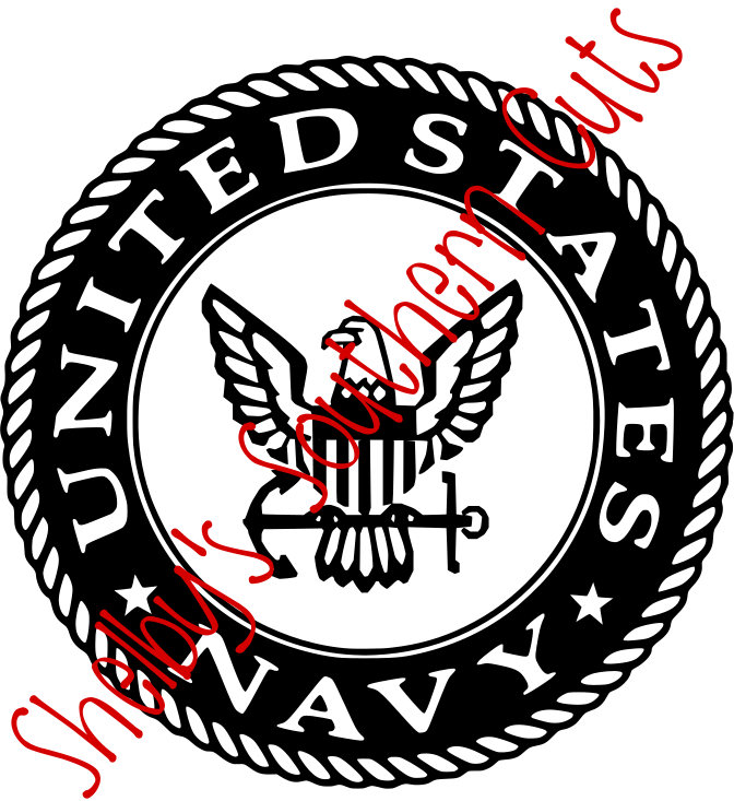 Navy Logo Simple SVG | Etsy