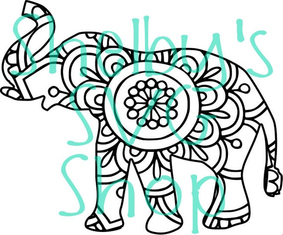 Download Elephant Mandala 2 Svg Etsy