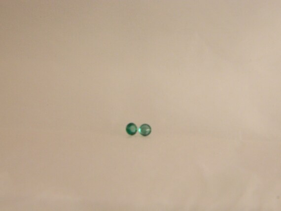 2 Round Vintage Genuine 2.75 mm Emerald Gemstones… - image 4