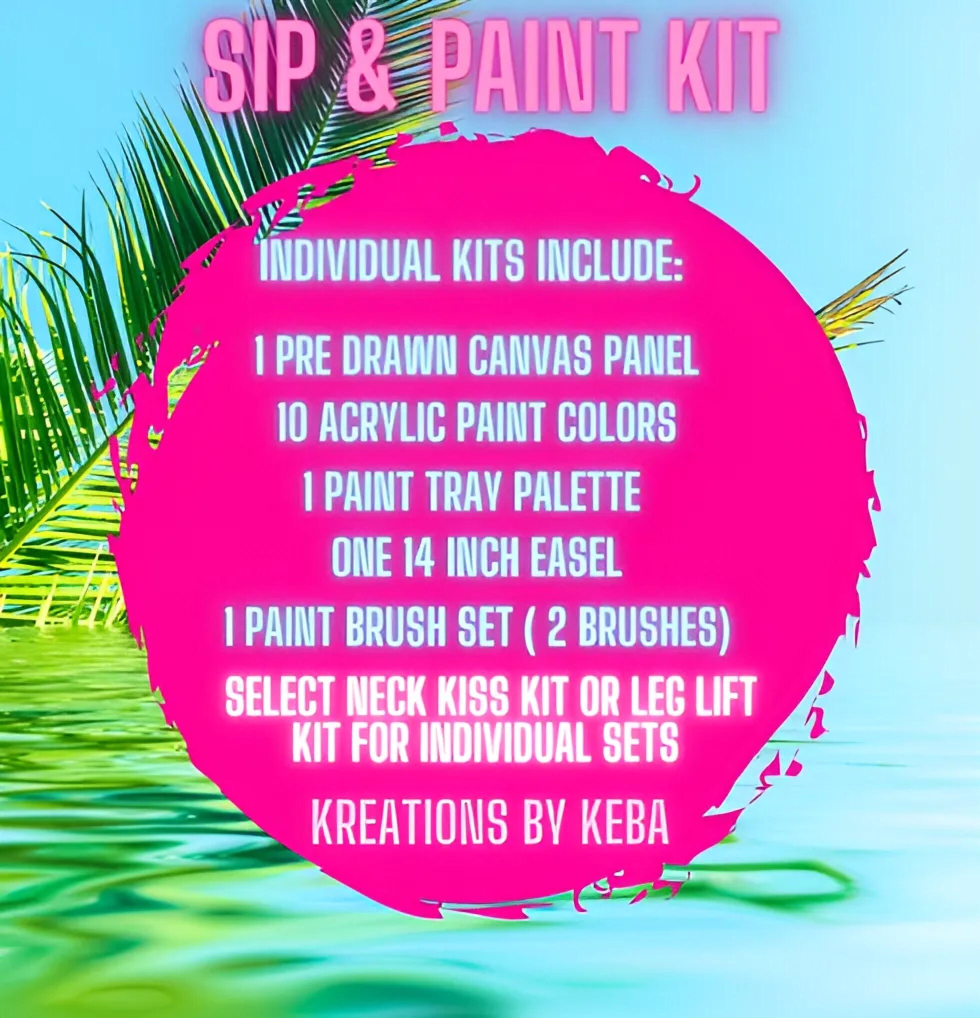 Paint & Sip Kit Couples Paint Kit Date Night Paint Kit Girls Night in
