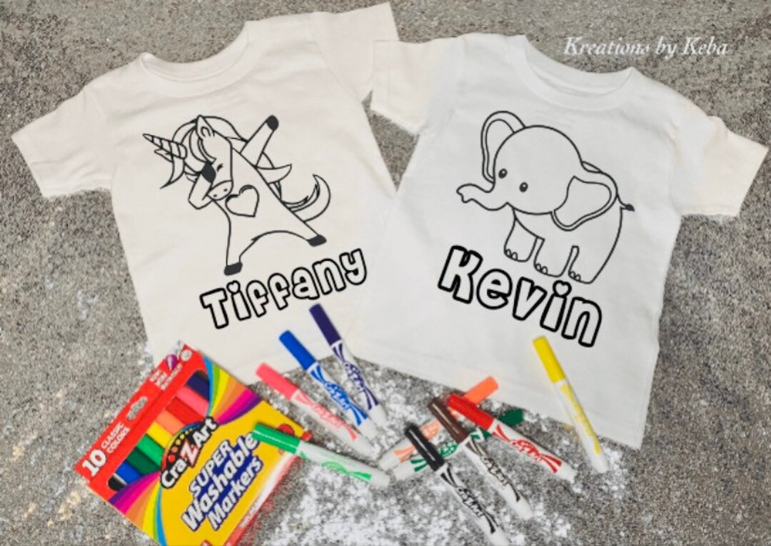 Coloring T-shirts for Kids Kids Coloring Page T-shirt Personalized