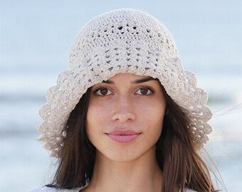 Crochet Women/'s Sun HatDune hatHat with BrimSummer Beach HatCotton Beach HatShell Stitch HatWomen/'s Beach HatSummer HatGift for her