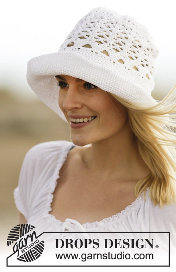 Crochet Women/'s Sun HatDune hatHat with BrimSummer Beach HatCotton Beach HatShell Stitch HatWomen/'s Beach HatSummer HatGift for her