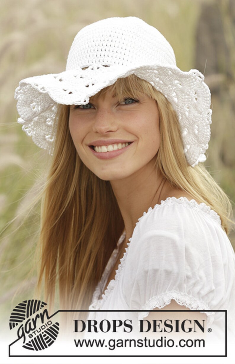 Crochet Women/'s Sun HatDune hatHat with BrimSummer Beach HatCotton Beach HatShell Stitch HatWomen/'s Beach HatSummer HatGift for her