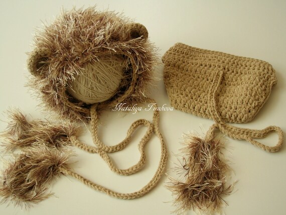 Baby Lion Hat & Diaper Cover