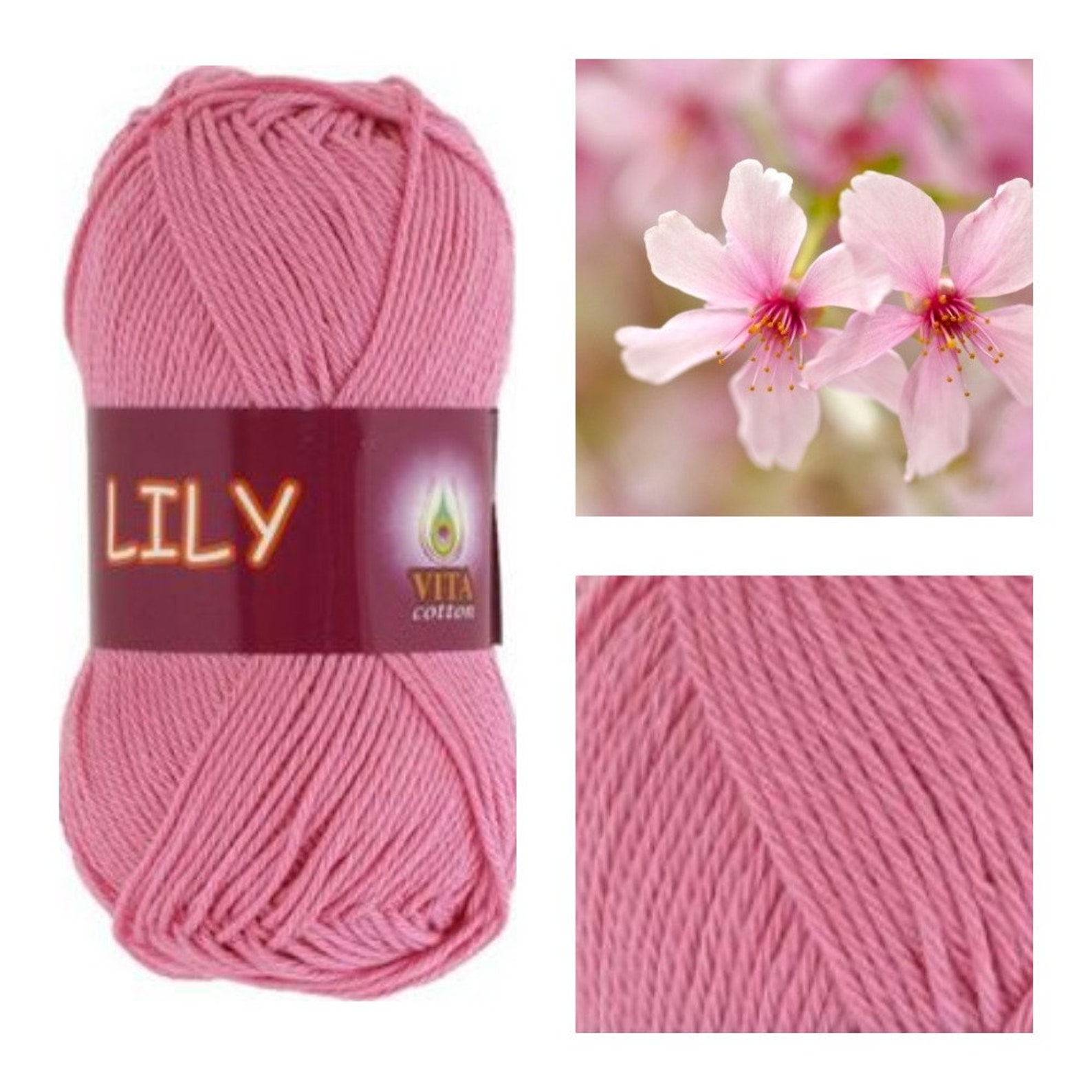 Vita Cotton LILY Yarn 100% Mercerized Cotton Yarn LILY | Etsy