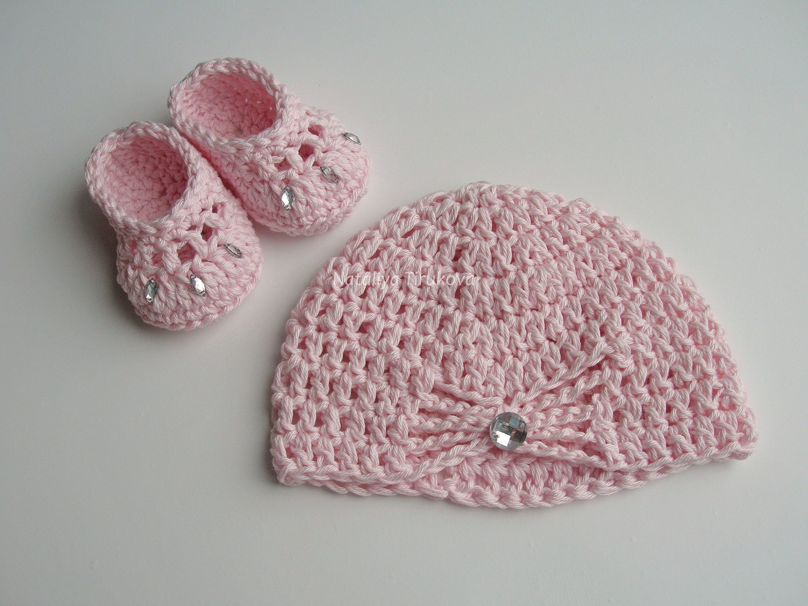 New baby gift set/Crochet baby gift/Newborn hat and shoes Etsy