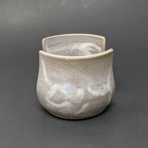 White Ceramic Sponge Holder, Handmade Stoneware Sponge Caddy, White Ceramic Kitchen Decor, Wheel Thrown Sponge Holder, Housewarming Gift