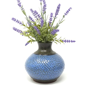 Handmade Brown and Blue Stoneware Vase