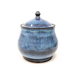 Blue Pottery Jar, Blue Ceramic Jar, Lidded Pottery Jar, Lidded Ceramic Jar, Handmade Lidded Jar, Blue Lidded Jar, Ceramic Canister, Pottery