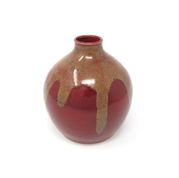 Red Bud Vase Pottery Bud Vase Ceramic Bud Vase Small Flower Etsy