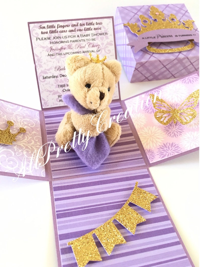 teddy bear themed baby shower invitations