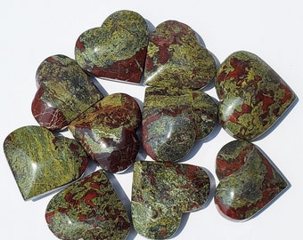 Dragon Blood Jasper Stone, Stone for Courage, Gemstone Hearts