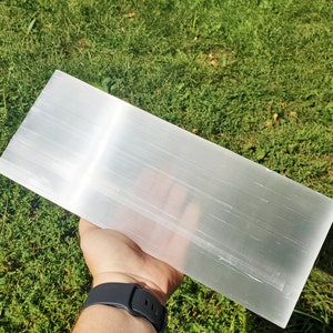 Selenite Charging Plate 11-12 Extra Large Raw Selenite slab image 3