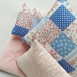 Patchwork doll bedding set - velvet cotton bedding - doll crib bedding - doll pram bedding - doll cot bedding