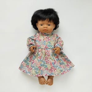 Kleid für eine 13-16 Zoll Puppe, 15 Miniland Puppenkleid, Dinkum Puppenkleid, Paola Reina Kleid, 13 Miniland Kleid, weißes Puppenkleid