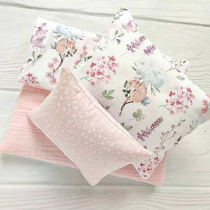 Doll bedding set - doll pram bedding set - doll crib bedding - doll cot bedding - floral pattern bedding - girl gift