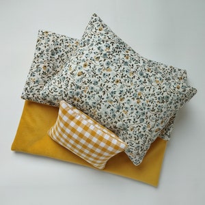 Doll bedding set - doll pram bedding set - doll crib bedding - doll cot bedding - floral pattern bedding