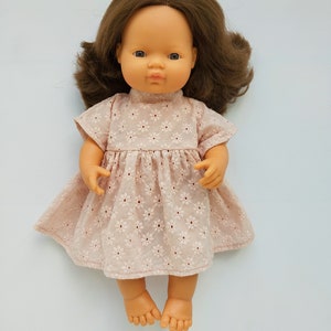 Kleid für eine 13-16 Zoll Puppe, 15 Miniland Puppenkleid, Dinkum Puppenkleid, Paola Reina Kleid, 13 Miniland Kleid, weißes Puppenkleid
