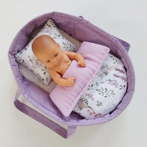 Puppen Tragebett, Puppen Tragekorb, Puppenbett, Baby-Puppenbett, Puppen Tragebett, Mädchen Geburtstagsgeschenk, Puppentragen