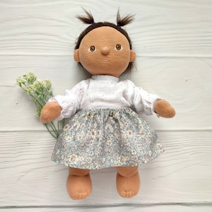Outfit for Miniland 38 / 15 inch doll - Outfit for Miniland 32 / 12 inch doll- Dinkum doll outfit - blouse and skirt for Miniland and Dinkum