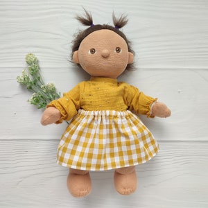 Outfit for Miniland 38 / 15 inch doll - Outfit for Miniland 32 / 12 inch doll- Dinkum doll outfit - blouse and skirt for Miniland and Dinkum