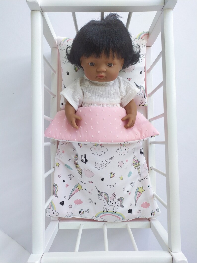Unicorn Doll Bedding Doll Crib Bedding Doll Pram Bedding Etsy