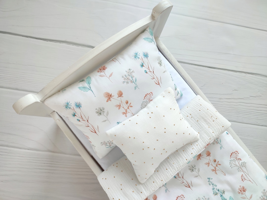 Doll Bedding Set Doll Pram Bedding Set Doll Crib Bedding Doll Cot