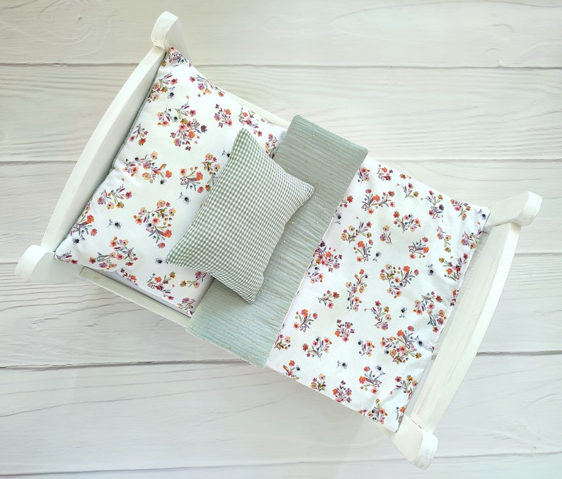 Doll Bedding Set Doll Pram Bedding Set Doll Crib Bedding Etsy