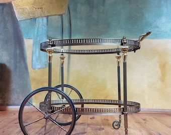 イタリアヴィンテージ - 真鍮とガラス天板のミッドセンチュリー