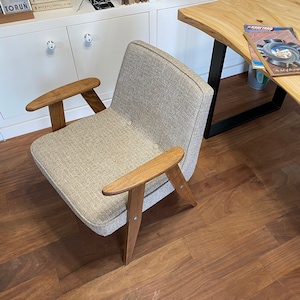 Lesesessel,Ledersessel,Leinen,Mid Century, taupe, melange,winziger Raum, Mikro Wohnung, Sessel, dickes Gewebe, beige, Kaffee, milchkaffee, kaffeebraun,