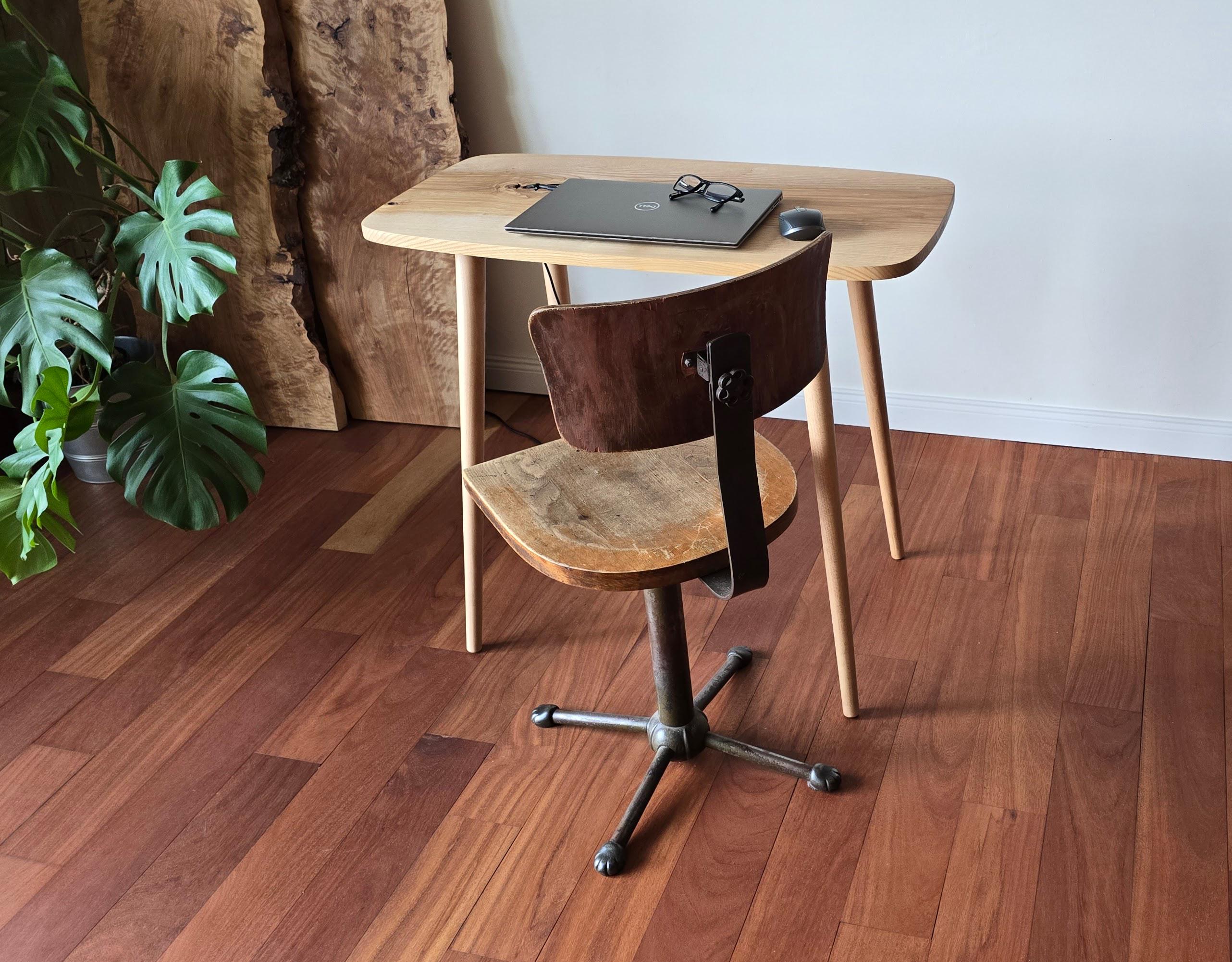 Brutalist Writing Desk, Wooden Desk, Workspace, Home Office, HO, Tight ...