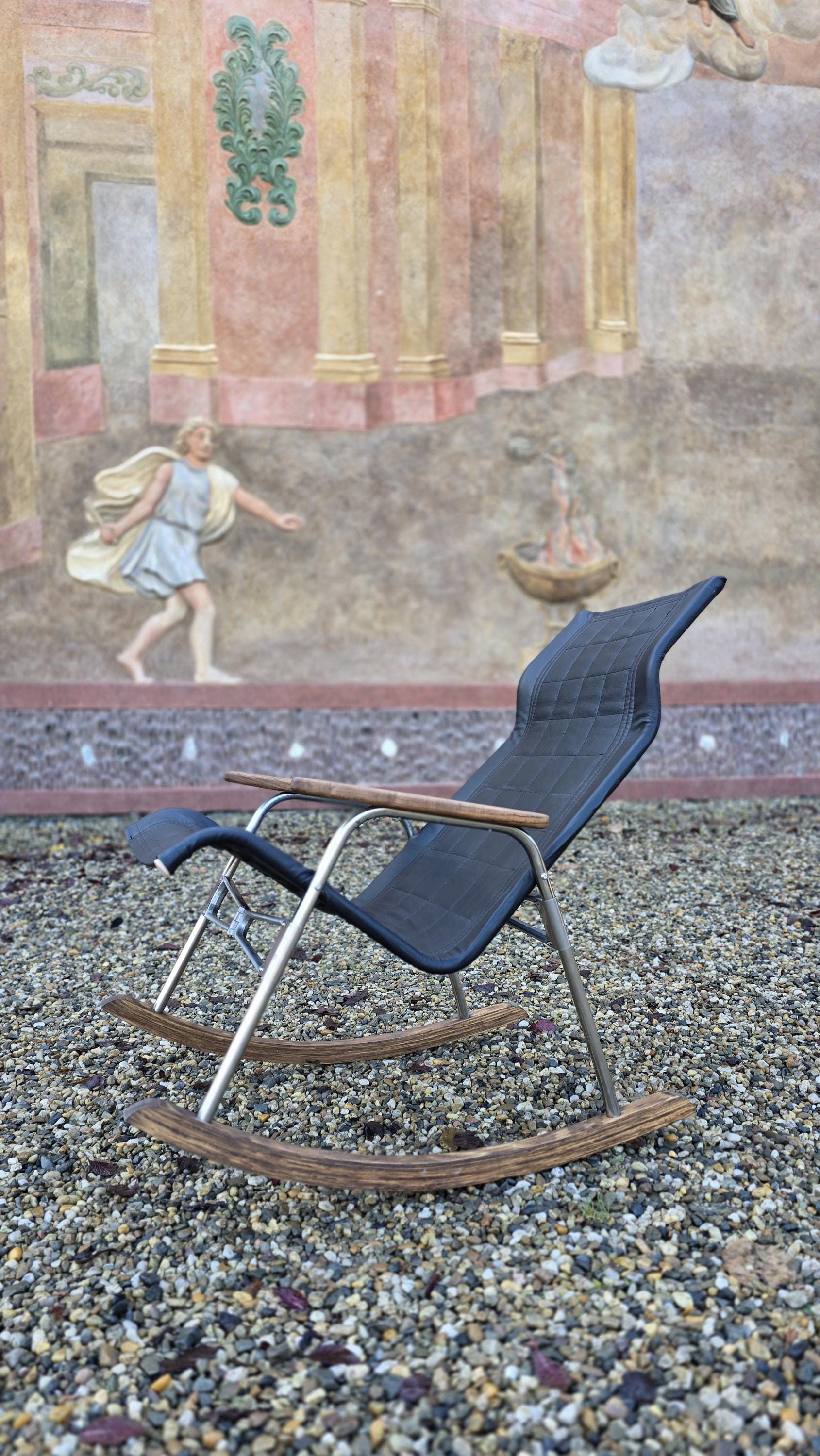 Vintage rocking chair leather seat - Etsy 日本